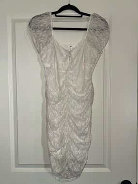 BP Nordstroms White Milkmaid Lace Dress